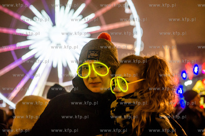 Gdańsk. Zabawa sylwestrowa na Targu Węglowym.  31.12.2016...