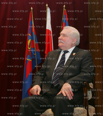 Wizyta Lecha Walesy w Szczecinie, gdzie podczas uroczystej...