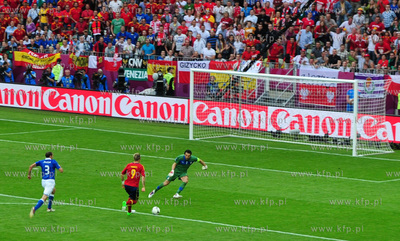 Gdansk, PGE ARENA. Mecz EURO 2012 grupy C, Hiszpania...