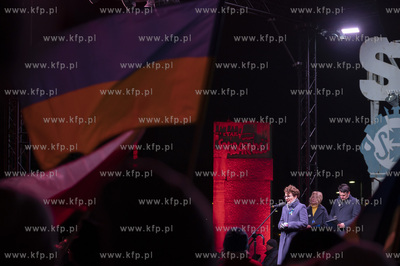 Gdańsk. Plac Solidarności. Europejski wiec solidarności...