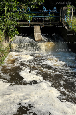 Rzeka Radunia w Zukowie przed mlynem. 10.07.2014 Fot....
