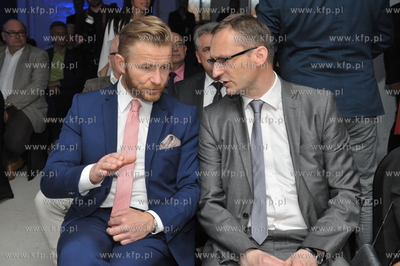 Gdansk. Wyspa Spichrzow. Uroczystosc wmurowania kamienia...