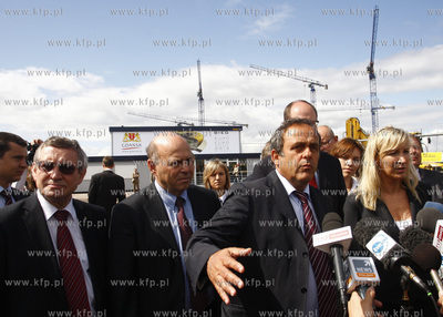 Gdansk. Michel Platini z robocza wizyta na terenie...