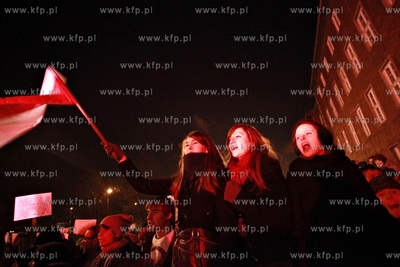 Gdańsk, Protest przeciwko podpisanej przez Polskę...