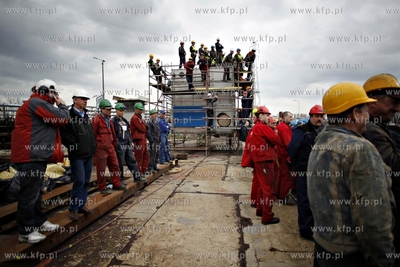 Gdansk. Stocznia Remontowa Shipbuilding. Wodowanie...
