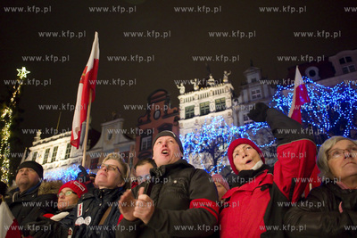 Długi Targ w Gdańsku. Demonstracja Komitetu Obrony...
