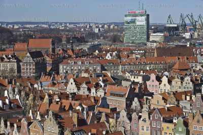 Gdańsk. Kamienice przy ulicy Targ Drzewny, Szeroka,...
