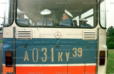 Autobus z rosyjskimi marynarzami w Kaliningradzie....