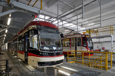 Zajezdnia tramwajowa Wrzeszcz GAiT. Tramwaje PESA 128...