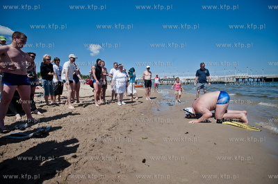 Gdansk. Plaza w Brzeznie. Diving Day 2013 - impreza...
