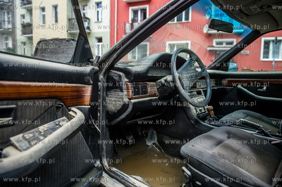 Gdańsk. Wrzeszcz. Skutki silnych opadow, które przeszły...