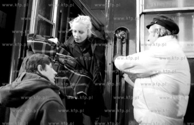 Plan zdjeciowy filmu "Czlowiek z zelaza". Scena na...