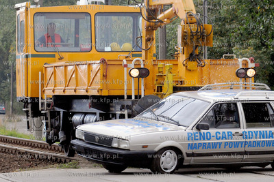 Na strzezonym przejezdzie kolejowym przy ul. Puckiej...