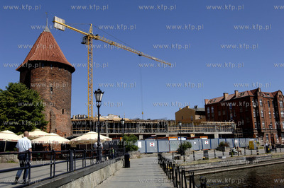 Gdansk.Budowa hotelu Hilton na Targu Rybnym. 6.06.2008...