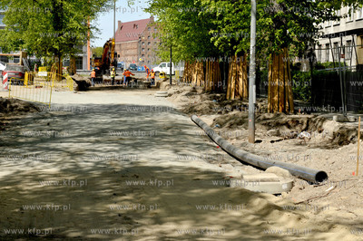 Gdansk. Dolne Miasto. Przbudowa i remont ul. Sluza....