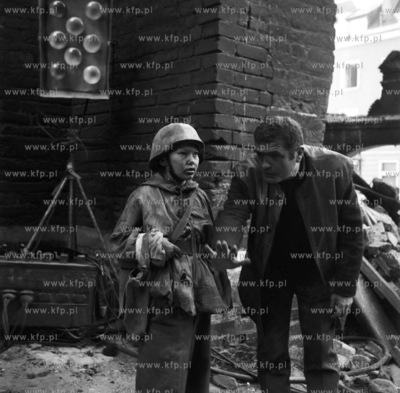 Na planie filmu "Kolumbowie" w rezyserii Janusza Morgensterna....