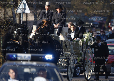 Gdansk. Katedra Oliwska. Slub Dariusza Michalczewskiego...