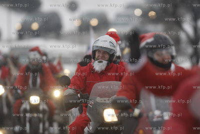 Gdansk Zaspa. Motocyklowa Parada Mikolajow. Jest to...
