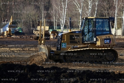Gdansk Oliwa. Budowa boiska przy ul. Bytowskiej, ktore...