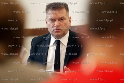 Gdansk. Hotel Scandic. Konferencja prasowa Krzysztofa...