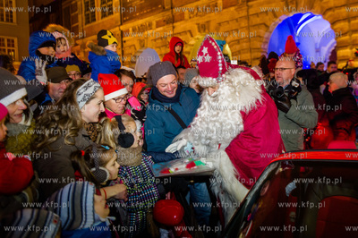 Gdansk. Przywitanie Swietego Mikolaja, parada zaczarowanego...