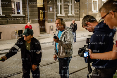 Gdansk. Dolne Miasto. Operacja ustawiania zabytkowego...