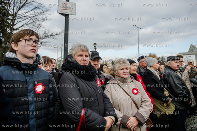 Gdansk. Wrzeszcz. Uroczyste złożenie kwiatów pod...