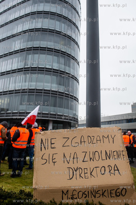 Gdańsk. Protest pracowników Spółki Lotos Kolej,...