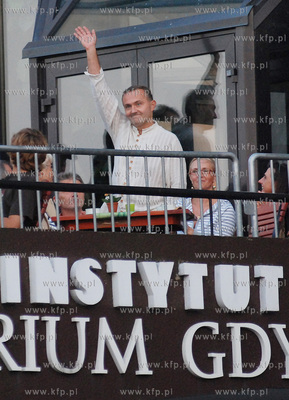 Koncert Joe Cockera w Gdyni. Nz. prezydent Gdyni Wojciech...