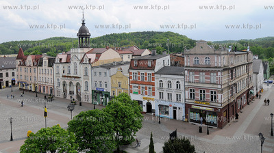 Wejherowo. Rynek starego miasta i okolic - widok z...