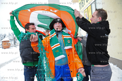 Sopot - Molo. Wizyta przedstawicieli kibicow Irlandii...