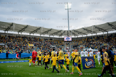 PKO Ekstraklasa: Arka Gdynia- Górnik Zabrze n/z Wyjście...
