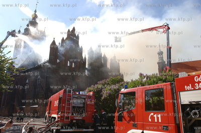 Pozar kosciola sw. Katarzyny w Gdansku. 22.05.2006...
