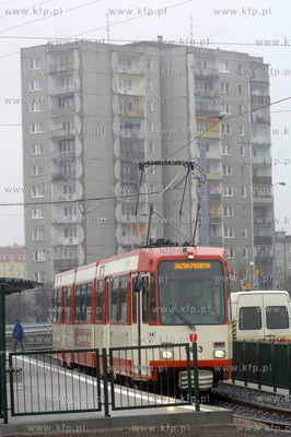 Petla tramwajowa, konczaca nowa linie tramwajowa na...