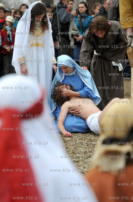 Wejherowo. Droga Krzyzowa. Inscenizacja Meki Panskiej...