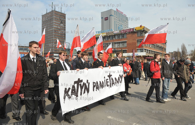 70 rocznica mordu w Katyniu. Marsz pamieci o Katyniu...