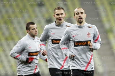 Gdansk. PGE Arena. Nz trening reprezentacji Polski...