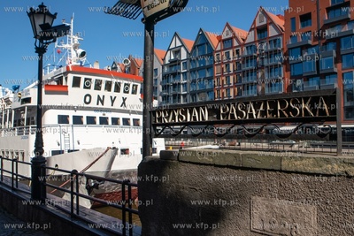 Gdansk, Przytań Pasażerska nad Motławą. 22.04.2020...