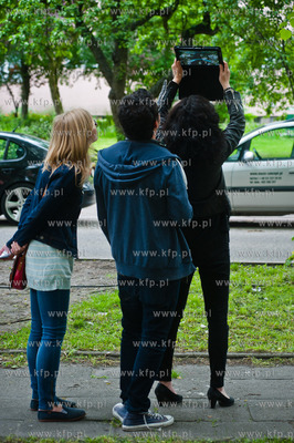 Gdansk. Placyk przy ul. Stajennej. Otwarcie wystawy...