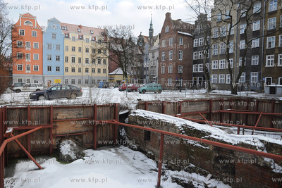 Teren wykopalisk przy ul. Kleszej w okoliczach Kosciola...