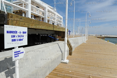 Sopot - molo. Przystan jachtowa przed oficjalnym otwarciem,...