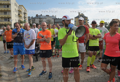 Inauguracja parkrun Gdańsk-Południe. Nz. koordynator...