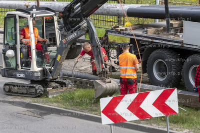 Wymiana słupów oświetleniowych na Trakcie św. Wojciecha...