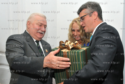 Urodziny Lecha Walesy w Palacu Opatow w Gdansku Oliwie....