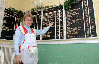 Bar Mleczny Turystyczny w Gdansku Nz. pracownica baru...