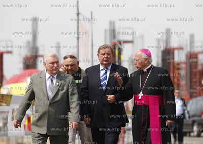 Gdansk Letnica. Ceremonia wmurowania kamienia wegielnego...