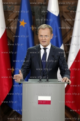 Gdansk. Wizyta premiera Finlandii Jyrki Katainenena....