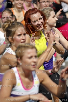 Gdansk.PGE Arena. Maraton Zumby, proba pobicia rekordu...