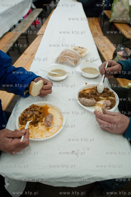Gdansk. Targ Weglowy. Wielka Sobota. Sniadanie wielkanocne...
