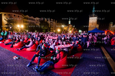 Gdansk. Targ Weglowy. Strefa kibica towarzyszaca Mistrzostwa...